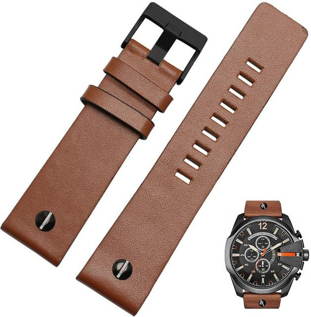 Sweetown Uhrenarmband Echtleder, mit Niete, 28 mm, Herren - Bild 1