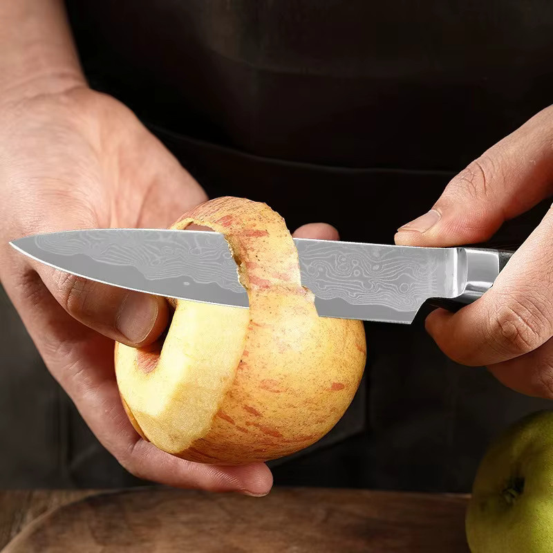 GuanQi Damaskus Kochmesser mit G10 Griff für Obst, Gemüse und Fleisch - Bild 3