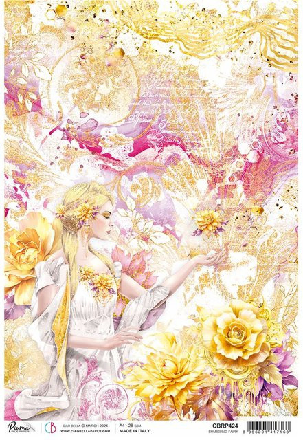 Motiv-Strohseide Ciao Bella Ethereal - Sparkling Fairy in Multicolor, Format A4 - Bild 1