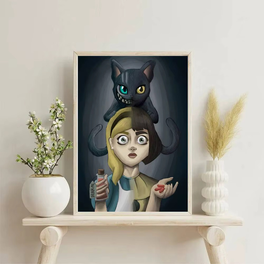 Selbstklebendes Fran Bow Anime Poster aus Papier, wasserfest, Mehrfarbig - Bild 4