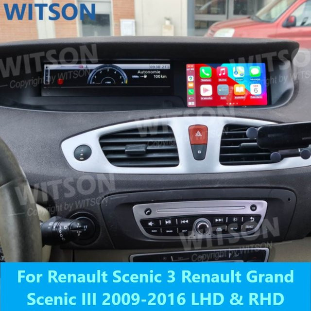 WITSON Android Auto Multimedia System für Renault Scenic 3 Grand Scénic III mit Navigation, Audio und Carplay in Schwarz - Bild 1