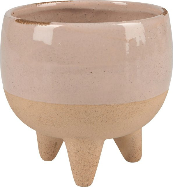 Pflanzgefäß Desert Flower von LUX-TOOLS aus Keramik in Creme im Boho Look, Höhe: 9,2 cm, Durchmesser: 10,3 cm - Bild 1