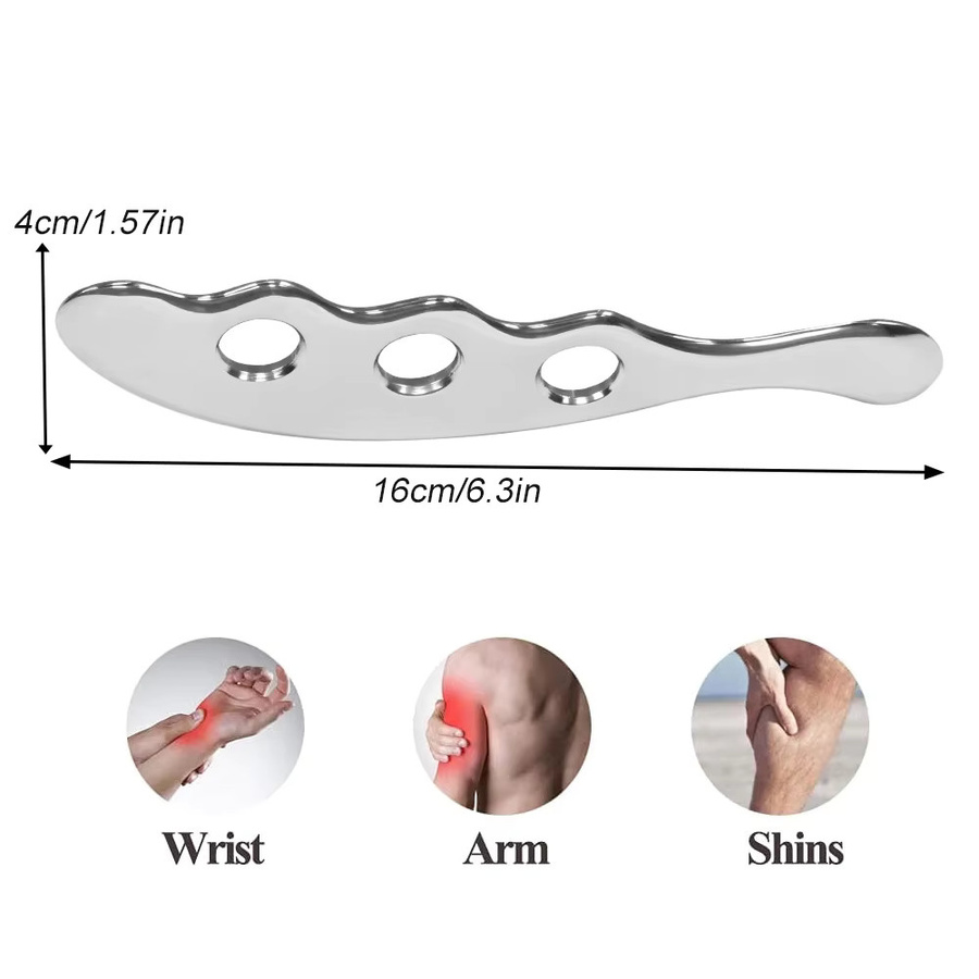 EGASSAM Gua Sha Schaber Massagegerät aus Edelstahl, Unisex - Bild 2
