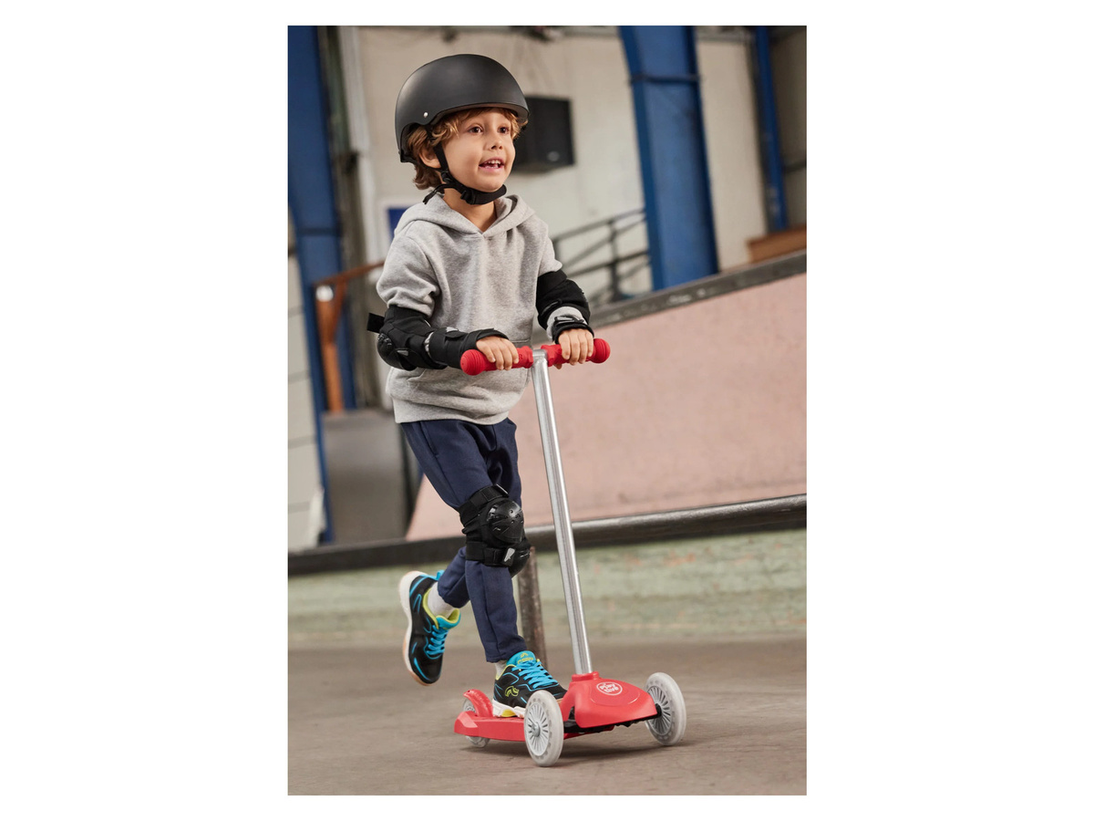 PLAYTIVE 4in1 Kleinkinder Scooter in Rot mit höhenverstellbarem Schiebegriff und Bremse - Bild 2