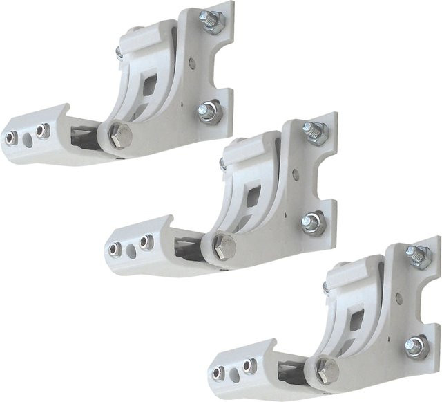 MCW 3er-Set Wandhalterung für Markise H124 Wandkonsole aus Stahl in Weiß - Bild 1