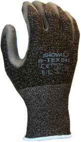Schnittschutzhandschuh Showa S-TEX 541 in Schwarz/Grau, Größe 8/L, mit Edelstahlfasern nach EN 388 - Bild 1