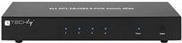 Techly KVM-Switch DisplayPort 1.2 mit 4 Ports, Hub und Audio, Schwarz (IDATA-DP-KVM4) - Bild 1