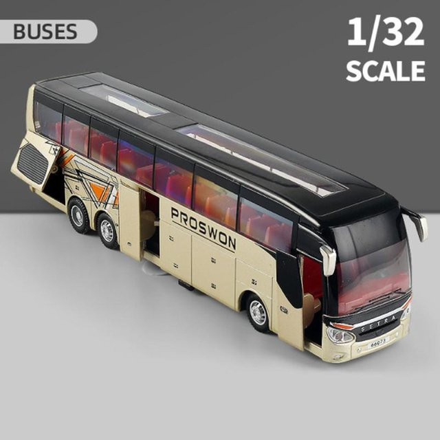 Linyi toy car Elektrischer Doppelstock Bus, Metall, mit Licht und Ton, 1:24 - Bild 1