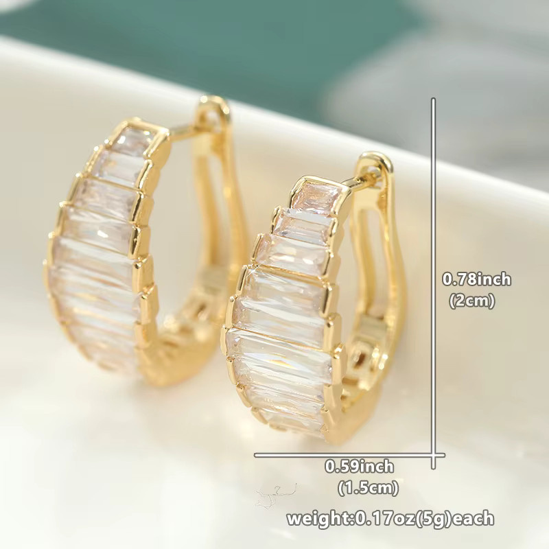 YoYo Creolen, Gold, Zirkonia, Damen - Bild 3