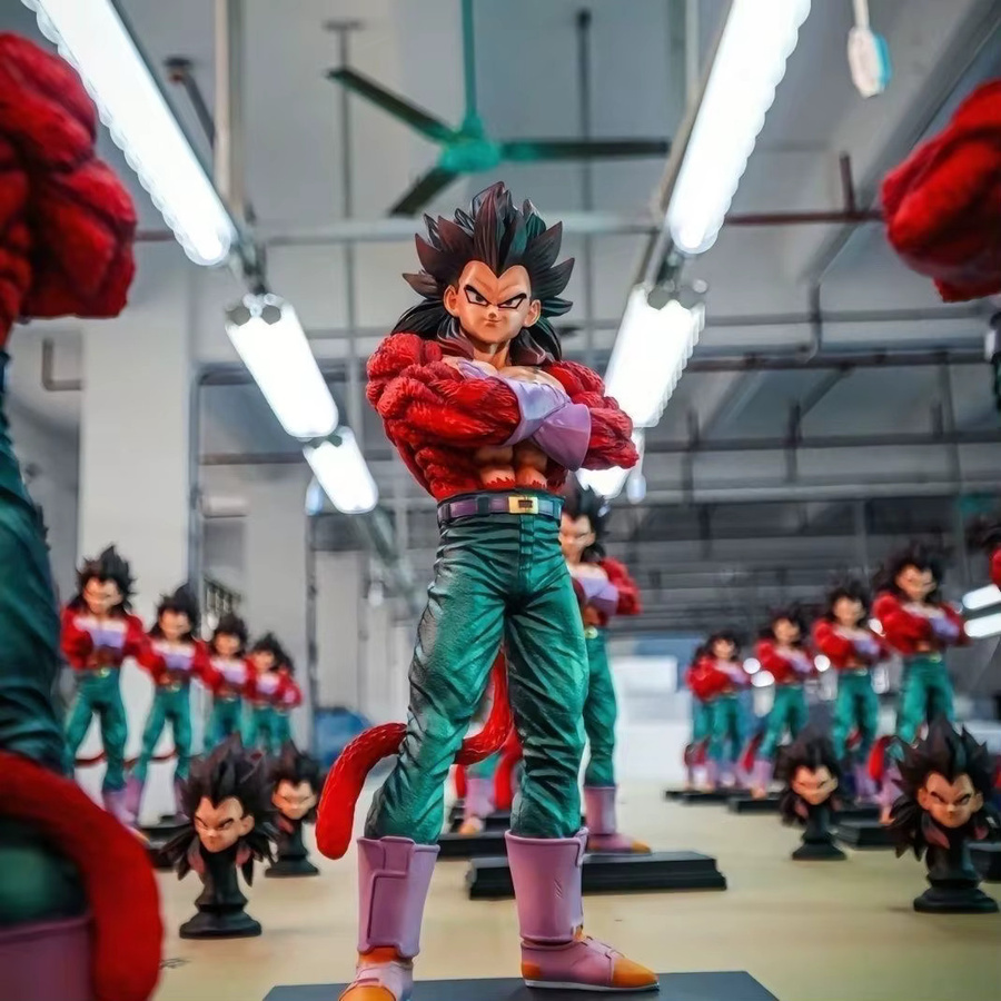 JT Dragon Ball Saiyajin 4 Goku Vegeta, Doppelköpfige Statue Figur, PVC-Modell - Bild 2