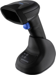 Datalogic QuickScan QBT2500 Bluetooth 2D Imager Handscanner mit Ladestation, Schwarz, Multi-Interface (RS232, KBW, USB) und Digimarc, IP52 - Bild 1
