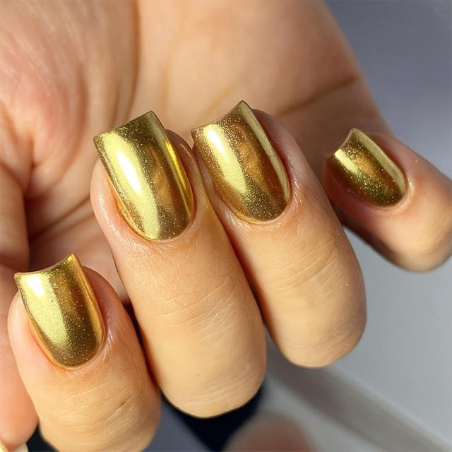OTRESS Falschnägel Rechteckig, Spiegeleffekt Metallic, 24 Stück, Damen - Bild 1