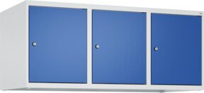 C+P Aufsatzschrank 7035/5010 mit 3 Abteilen und Zylinderschloss, B/H/T: 120 x 50 x 50 cm, Grau/Blau - Bild 1