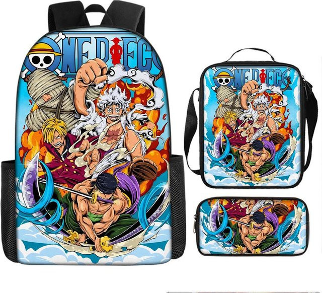 One Piece Schultaschen-Set Luffys Abenteuer mit Rucksack und Zubehör, Mehrfarbig - Bild 1