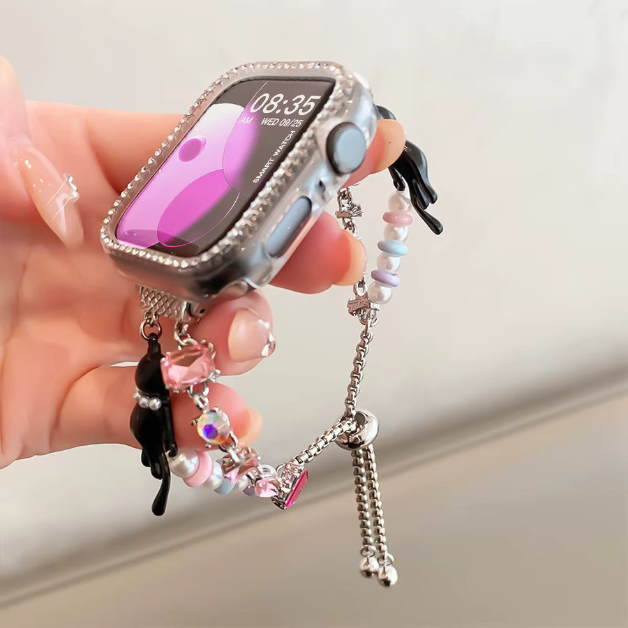 FancyWrist Uhrenarmband Edelstahl, Silber, Kristall, Diamant, Damen - Bild 1
