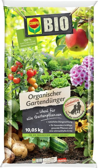 Compo Bio Organischer Gartendünger für Gartenpflanzen, Obst und Gemüse, 10,05 kg - Bild 1