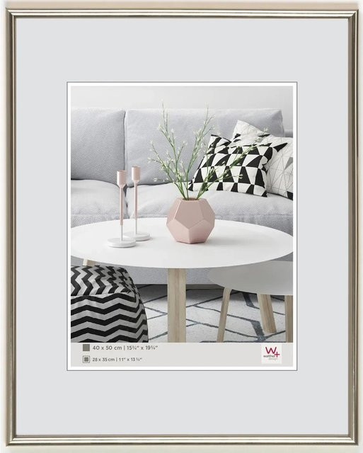 Walther Design Galeria Kunststoff Bilderrahmen Modern Silber B: 70 cm, H: 100 cm - Bild 1