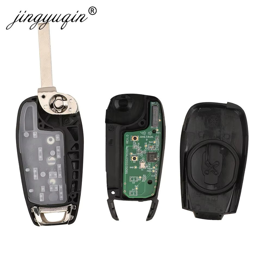Jingyuqin Auto-Fernbedienung Klappschlüssel in Schwarz passend für Chevrolet Cruz, Trax, Sonic, Spark und Onix mit 433MHz FSK 4A Chip und Original PCB - Bild 3