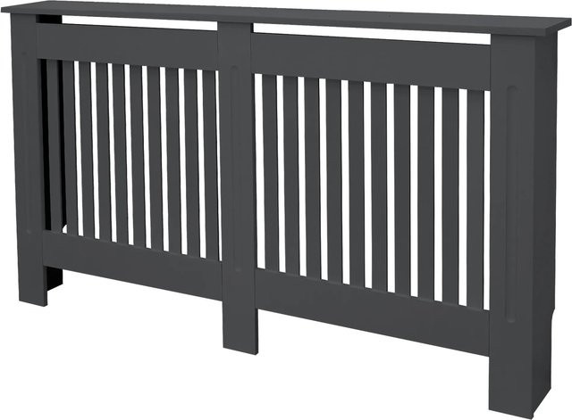 ML-Design Heizkörperverkleidung Landhaus Anthrazit aus MDF, B: 152 cm, T: 19 cm, H: 82 cm - Bild 2