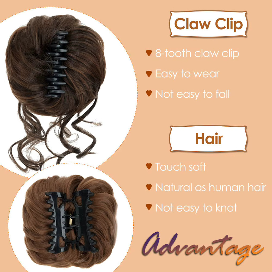 Snoilite Haarteil Chignon, lockiges Haar, Unisex - Bild 5