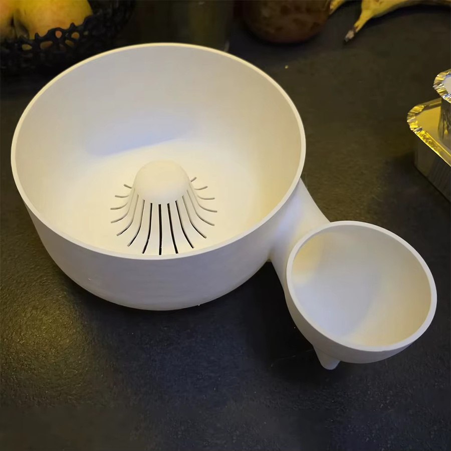 Salatschleuder von APWIKOGER in Weiß aus Kunststoff, runder Gemüsewaschspinner und Reinigungskorb für Obst und Lebensmittel, Durchmesser: 23,0 cm, Höhe: 8,5 cm, Tiefe: 4,0 cm - Bild 4
