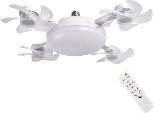 HonorBond 2-in-1 Hängeventilator mit LED-Laterne in Weiß, dimmbar mit Fernbedienung und 3 Farbmodi - Bild 1