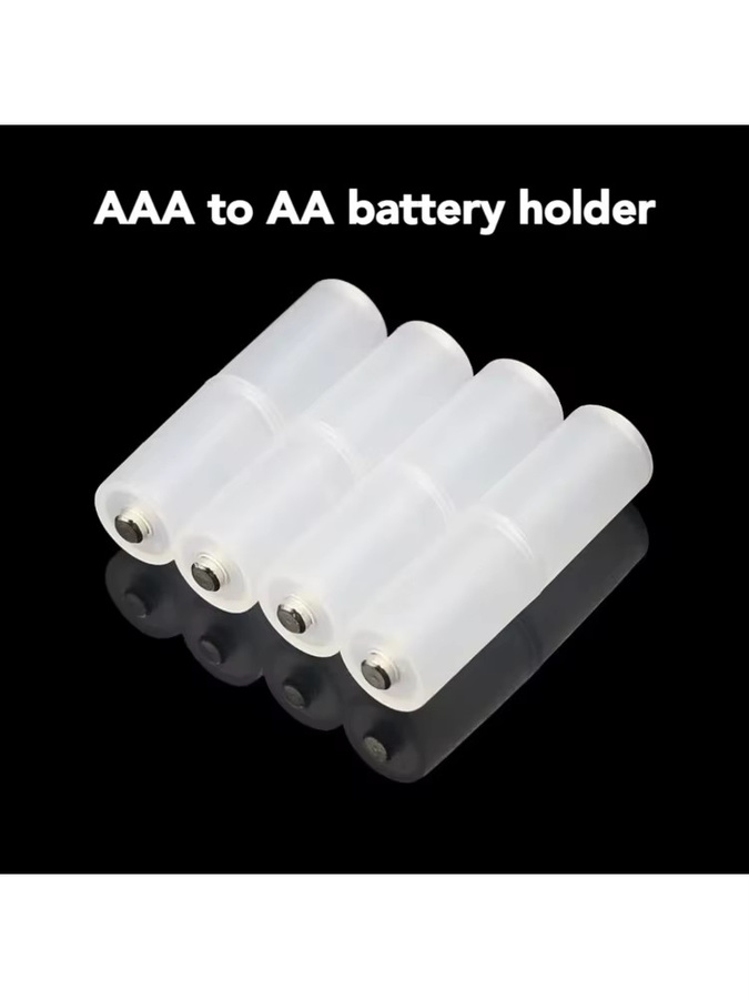 TarnorLer AAA zu AA Batterie Konverter Adapter Set, transparent, 2/4/8 Stück - Bild 3