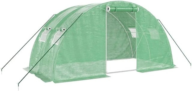 Furnicato Gewächshaus mit Stahlrahmen in Grün, Fläche: 8 m², B/T/H: 4 x 2 x 2 m - Bild 1