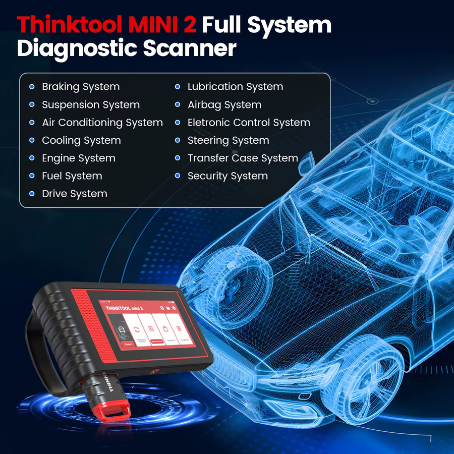 THINKCAR Thinktool Mini 2 OBD2-Diagnosetool in Schwarz mit Systemdiagnose und 28 Resets - Bild 2