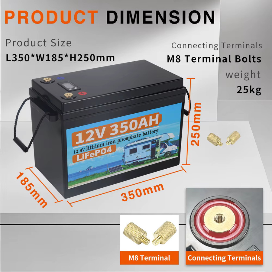 Likctt LiFePO4-Akku 12V 3560Ah in Schwarz, wiederaufladbare Lithium-Eisenphosphat-Zellen für Marineboote und Heimenergiespeicher - Bild 2