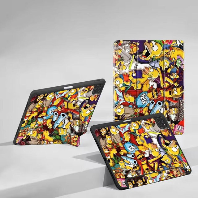 The Simpsons Homer und Bart Tablet-Hülle für Apple iPad Pro, Air und Mini in Multicolour - Bild 1