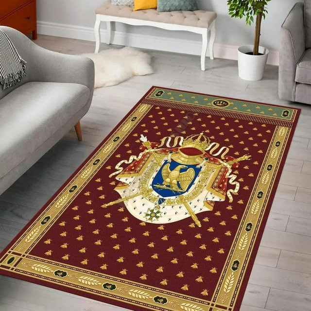 Napoleon Wappen Teppich für Wohnzimmer, Flur und Schlafzimmer, Waschbar, B/T: 60 x 40 cm - Bild 1