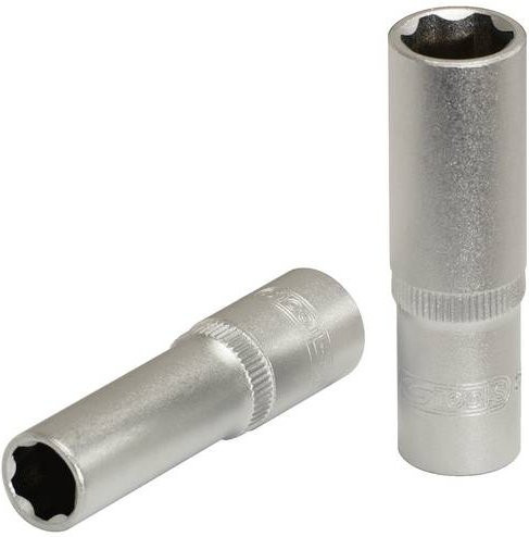 KS Tools 1/2" Stecknuss lang 12mm aus Chrome Vanadium in Silber - Bild 1