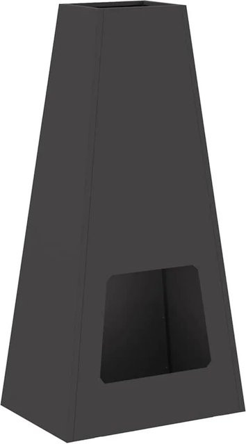 vidaXL Chiminea Feuerstelle aus Stahl in Schwarz, B: 50 cm, T: 35 cm, H: 100 cm - Bild 1