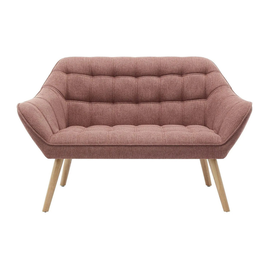 Vente-unique Sofa Caserta in Rosa mit meliertem Stoff, Breite: 127 cm - Bild 2