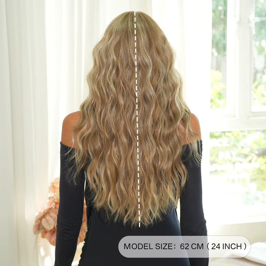 7JHH WIGS Perücke, lange Wasserwellen, Aschblond, Damen - Bild 4