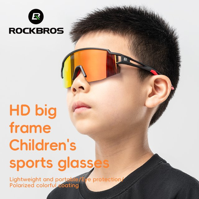 ROCKBROS Sportsonnenbrille Kinder, Vollrand, Kunststoff, polarisiert - Bild 1