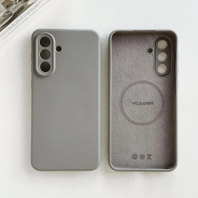 Original Magnetische Flüssigsilikon Hülle für Samsung Galaxy S26 S25 S24 S26 Ultra S26 Plus in Rot und Grau mit kabellosem Laden - Bild 1
