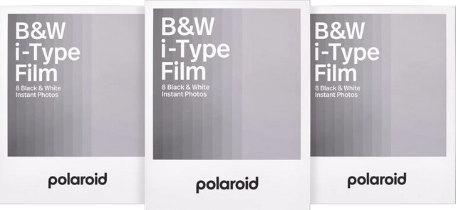 Polaroid B&W Instant Fotopapier i-Type Film in Schwarz und Grau, 24 Stück - Bild 1