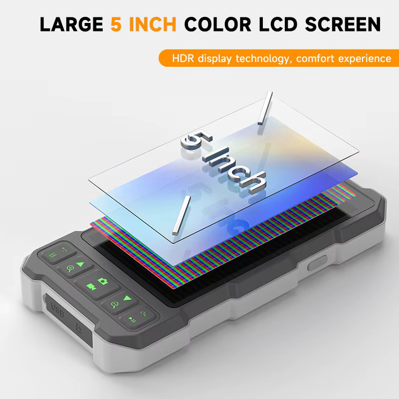 VISHRT Digitales Otoskop mit 5 Zoll IPS-Bildschirm, HD 1080P Video-Ohrreiniger mit 3,9mm Kamera und 6 LEDs - Bild 3