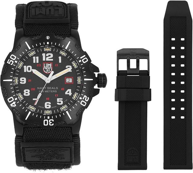 Luminox Armbanduhr Herren, Analoguhr, Schwarz, Kunststoff, Set - Bild 1