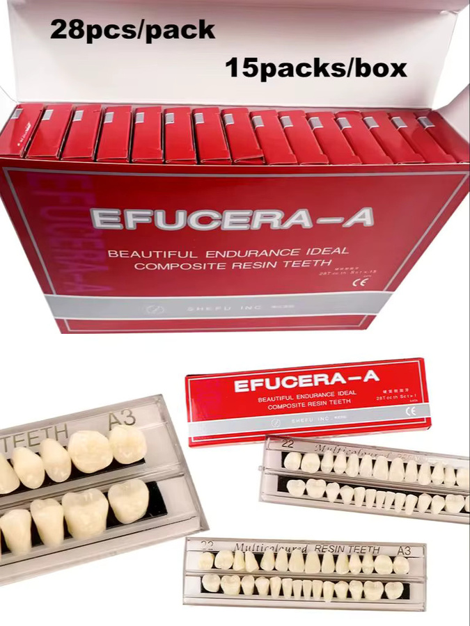 KUCUDENT Harz Prothese Zähne Set, 15er Pack, Dental Bleichen Platte - Bild 4