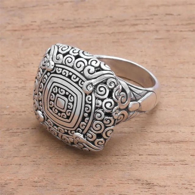 YIRAN Ring, Kupferfarben, Florales Motiv, Damen - Bild 1