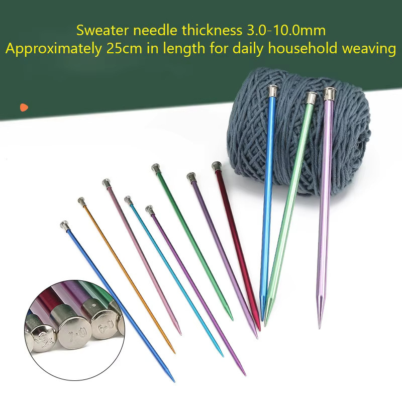 NOTIONSLAND Stricknadel aus Aluminiumoxid in Multicolor, Länge: 25 cm, Durchmesser: 3,0 mm bis 10,0 mm - Bild 2