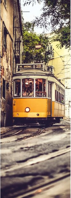 Komar Fototapete Vlies Lissabon Multicolor B: 100 cm, H: 280 cm - Bild 1