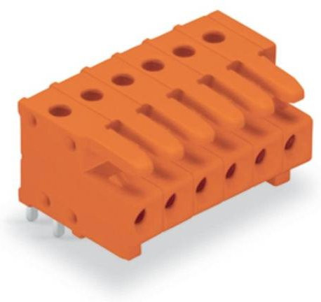 WAGO Buchsengehäuse-Platine 734-569 in Orange, 50 Stück, Rastermaß: 3.81 mm - Bild 1