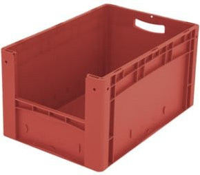 Bito Eurostapelbehälter XL Set in Rot mit Etikett, B/T/H: 60,0 x 40,0 x 32,0 cm - Bild 1