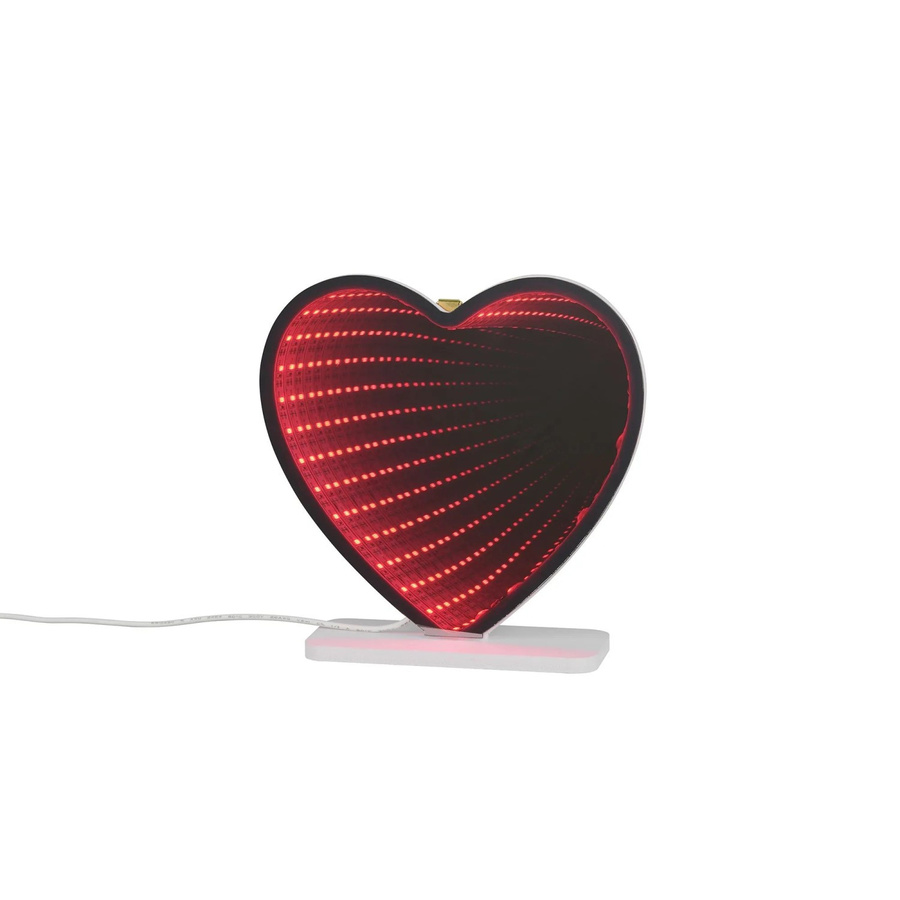 Reality LED Tischleuchte Coracon in Weiß mit Herzform und USB-Anschluss - Bild 2
