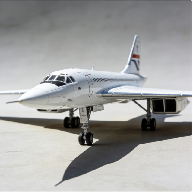 ART CROWN MODEL British Airways Concorde, Flugzeugmodell, 1:125, mit Licht und Rädern - Bild 1