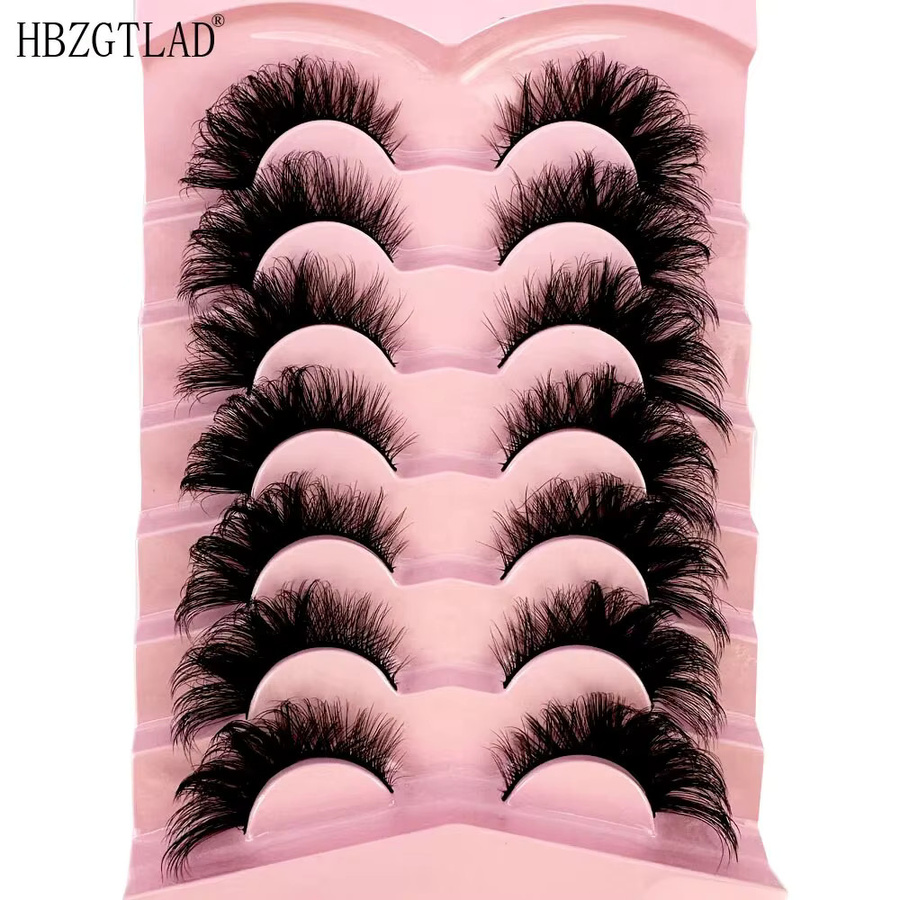 5D Katzenaugen-Wimpern, Wispy, Black, 7 Paar, Unisex - Bild 3